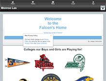 Tablet Screenshot of monroelacrosse.com